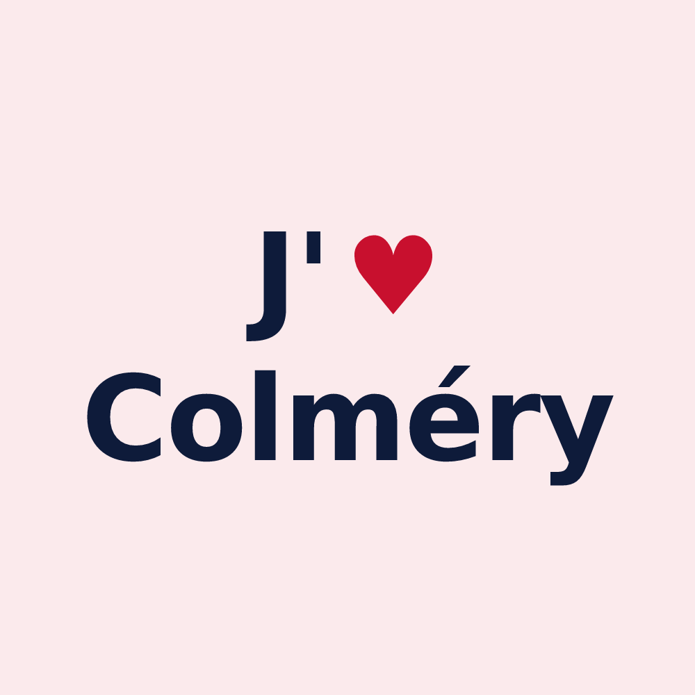 Magnet personnalisé Colméry — design J'aime Colméry