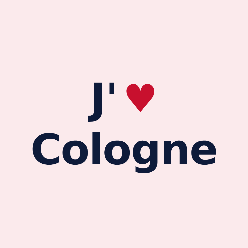 Magnet personnalisé Cologne — design « J'aime Cologne » imprimé sur le magnet