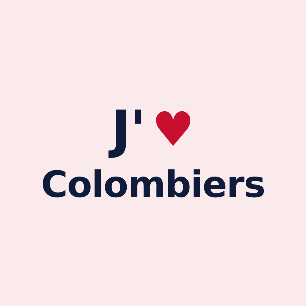 Magnet personnalisé Colombiers — design J'aime Colombiers