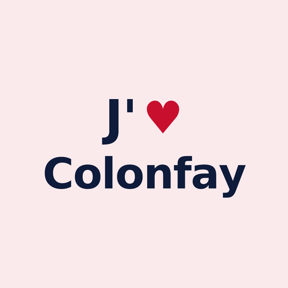 Magnet personnalisé Colonfay — design J'aime Colonfay
