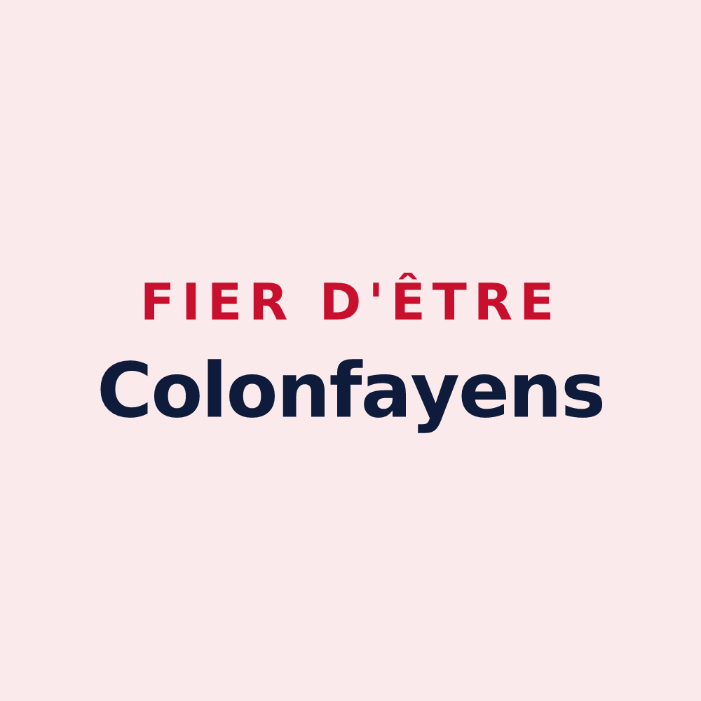 Magnet « Fier d'être Colonfayens » — design pour Colonfay