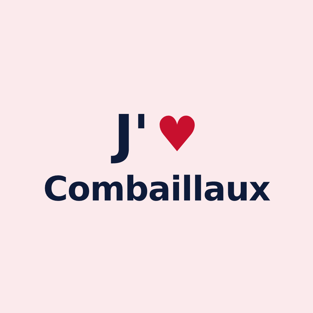 Magnet personnalisé Combaillaux — design « J'aime Combaillaux » imprimé sur le magnet