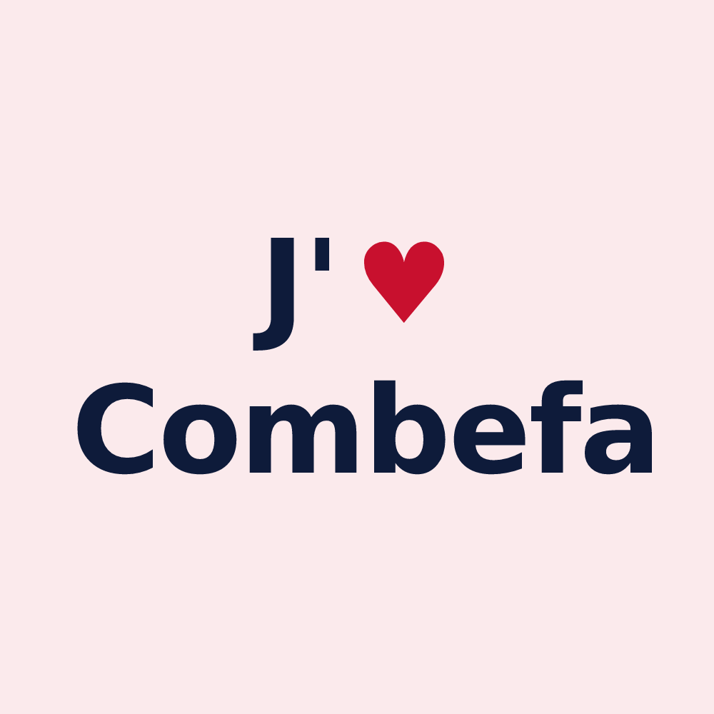 Magnet personnalisé Combefa — design J'aime Combefa