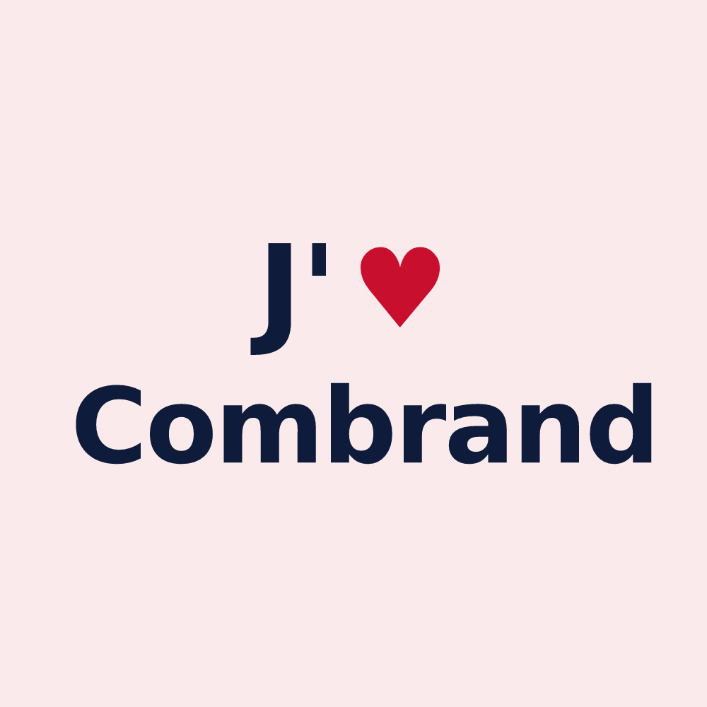 Magnet personnalisé Combrand — design J'aime Combrand