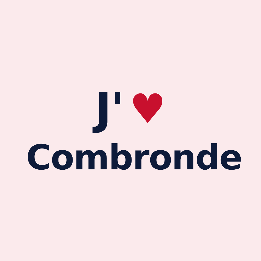 Magnet personnalisé Combronde — design J'aime Combronde