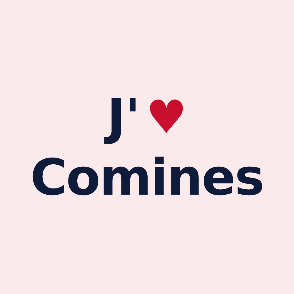 Magnet personnalisé Comines — design J'aime Comines