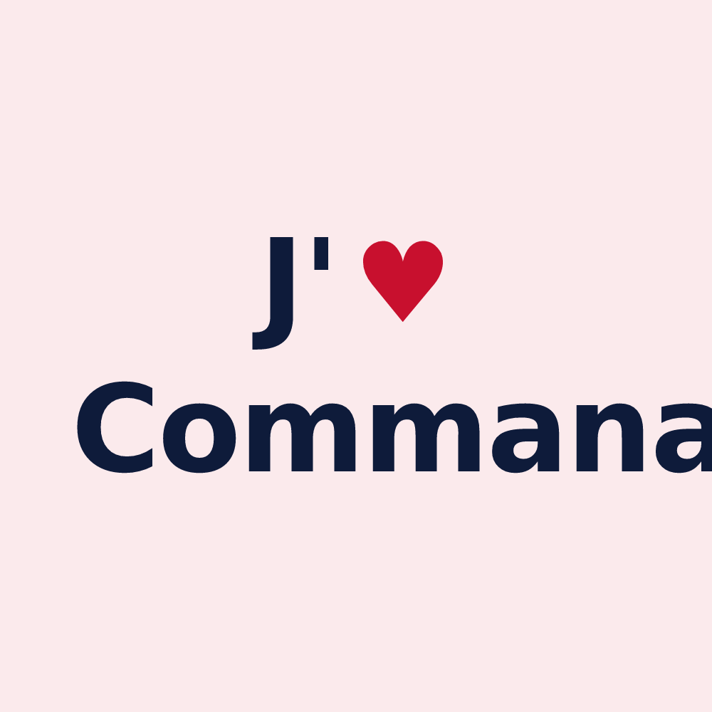 Magnet personnalisé Commana — design J'aime Commana