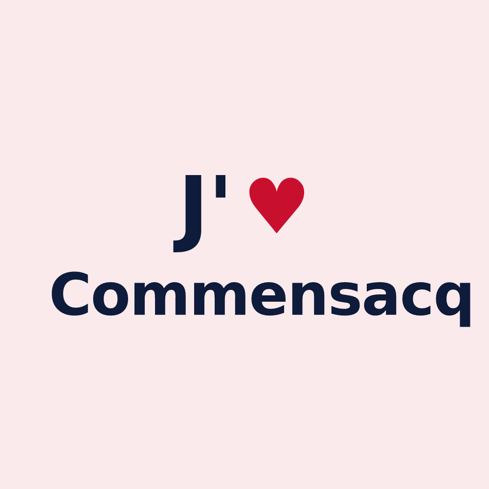 Magnet personnalisé Commensacq — design J'aime Commensacq