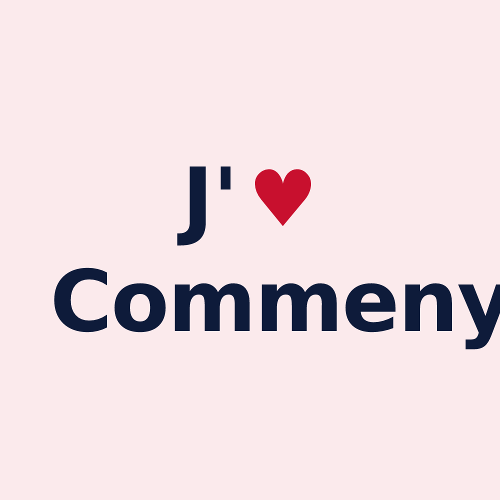 Magnet personnalisé Commeny — design J'aime Commeny