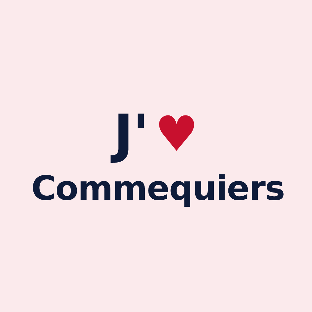 Magnet personnalisé Commequiers — design J'aime Commequiers