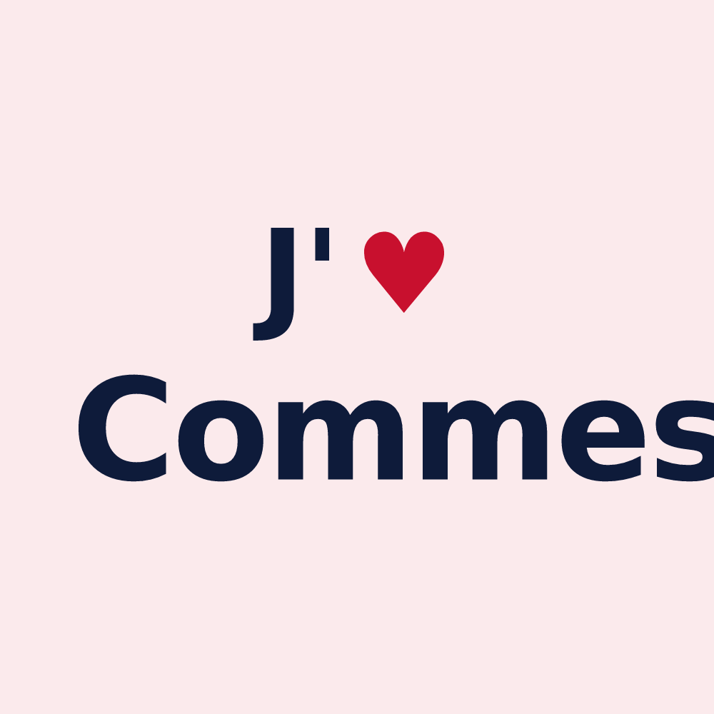 Magnet personnalisé Commes — design J'aime Commes