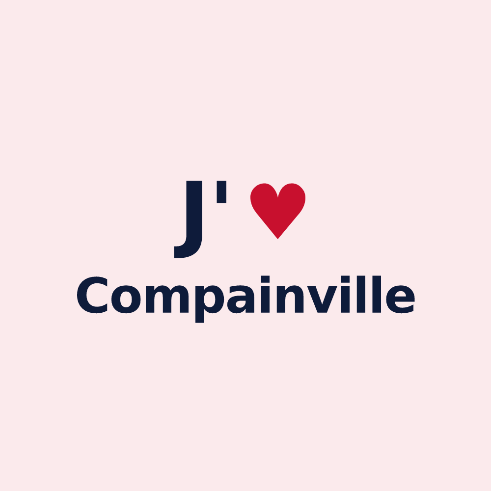 Magnet personnalisé Compainville — design J'aime Compainville