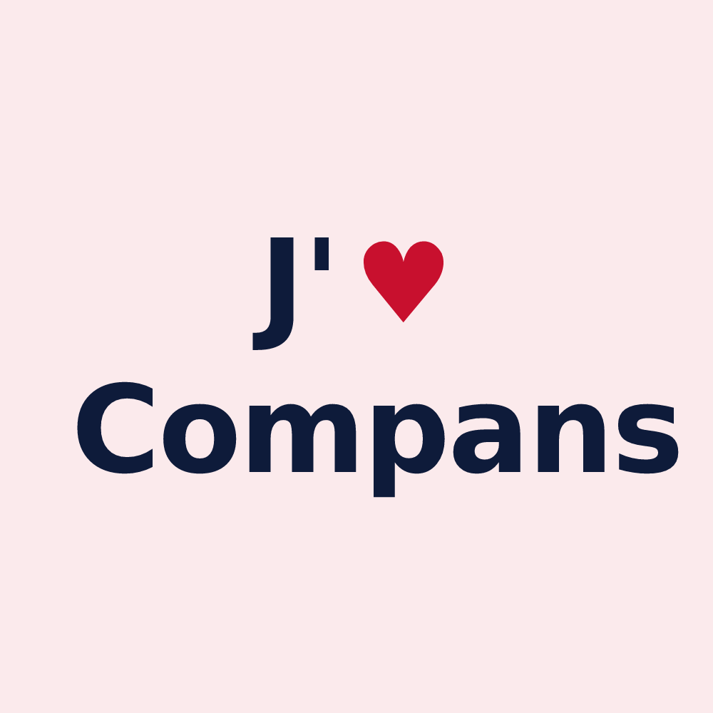 Magnet personnalisé Compans — design J'aime Compans
