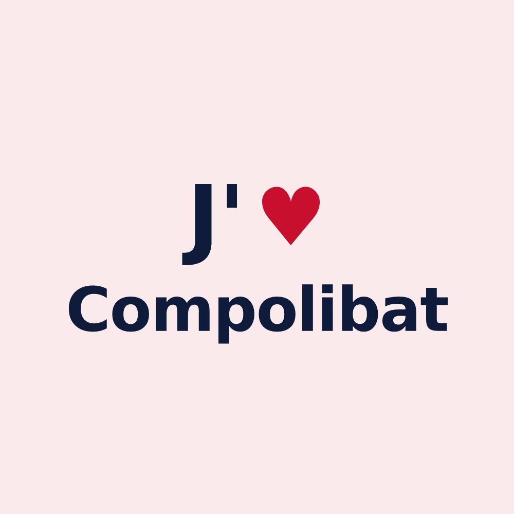 Magnet personnalisé Compolibat — design J'aime Compolibat