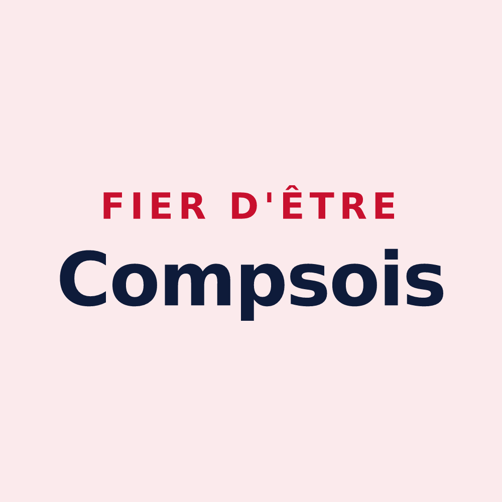 Magnet « Fier d'être Compsois » — design pour Comps