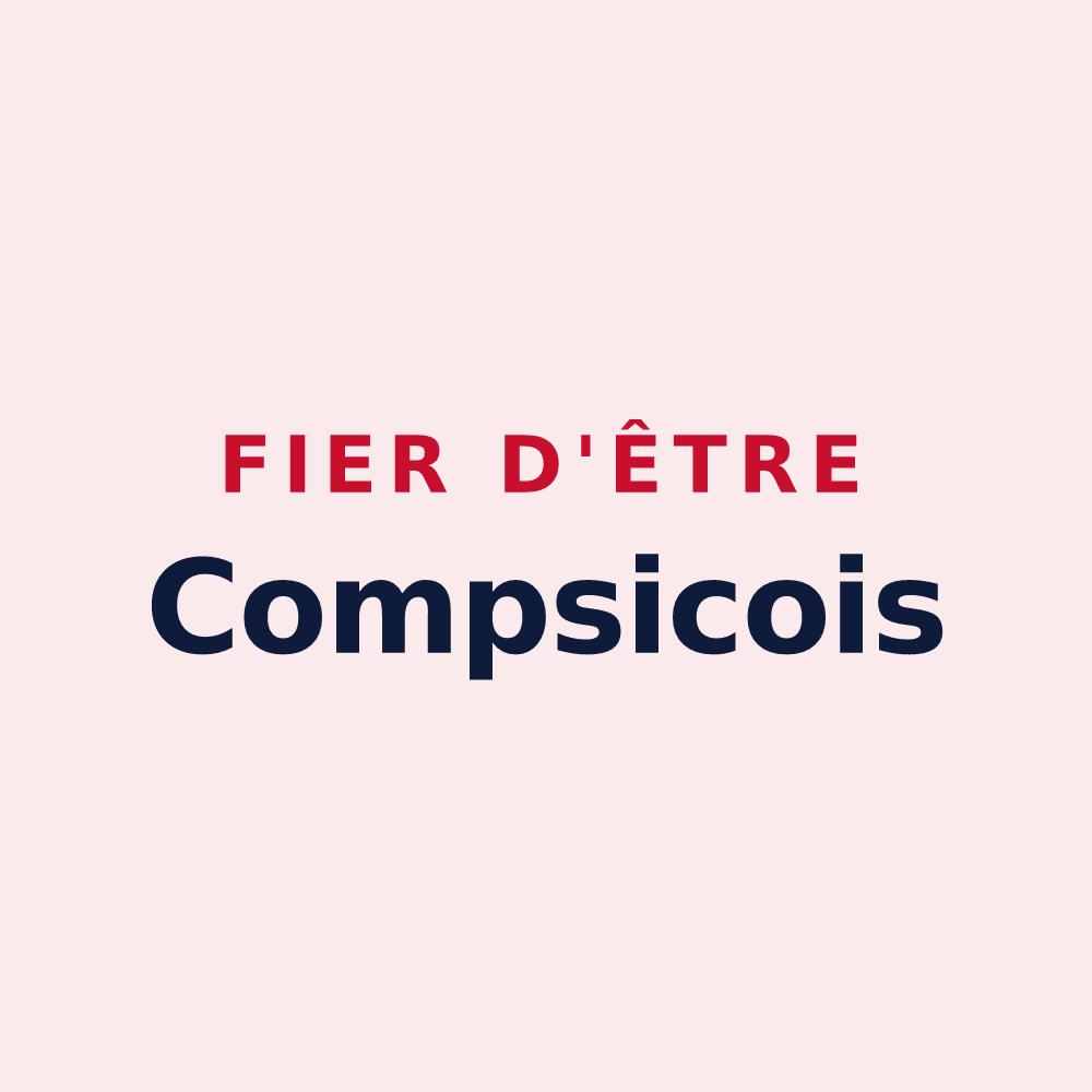 Magnet « Fier d'être Compsicois » — design pour Comps