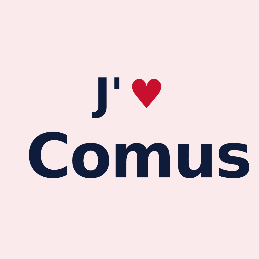 Magnet personnalisé Comus — design J'aime Comus
