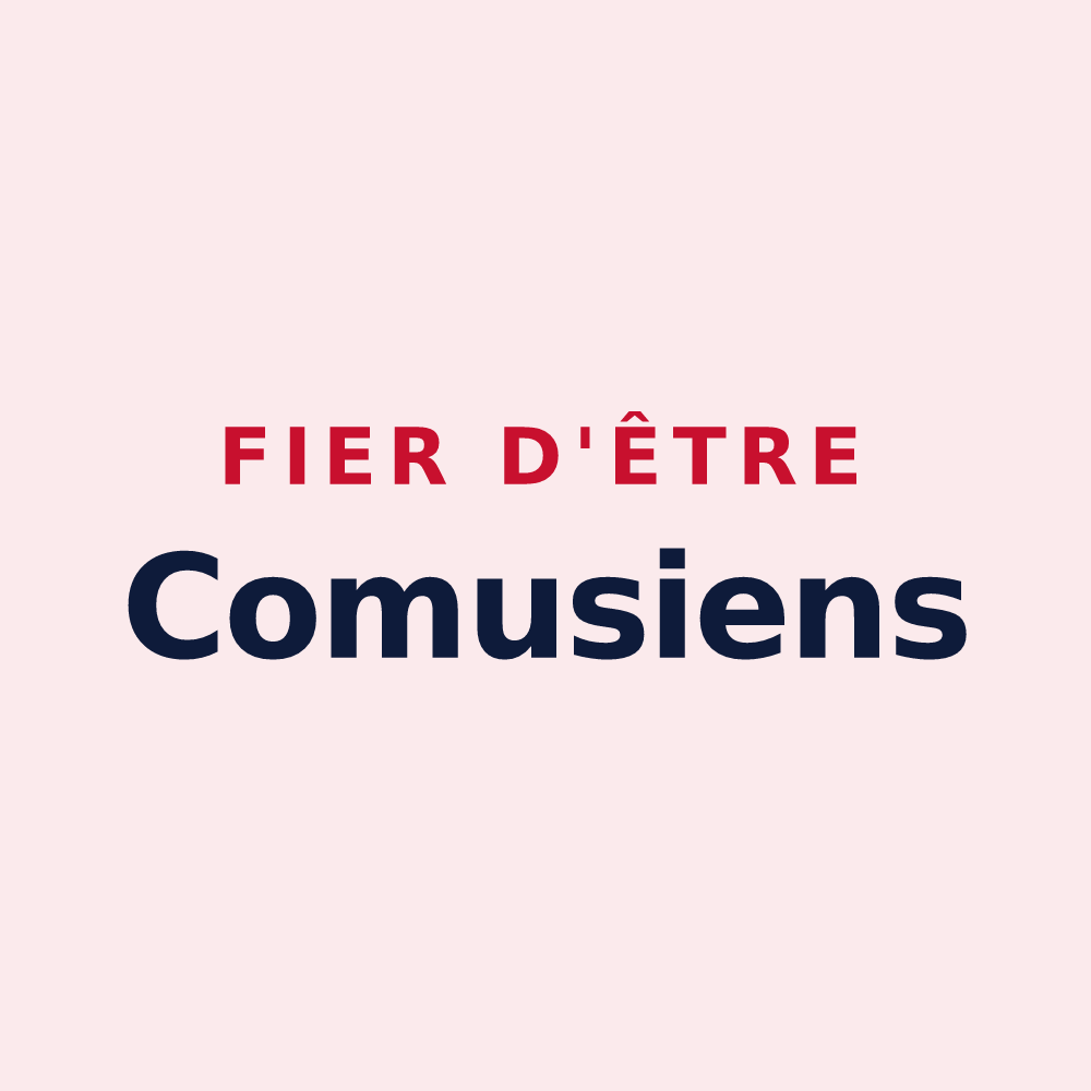 Magnet « Fier d'être Comusiens » — design pour Comus