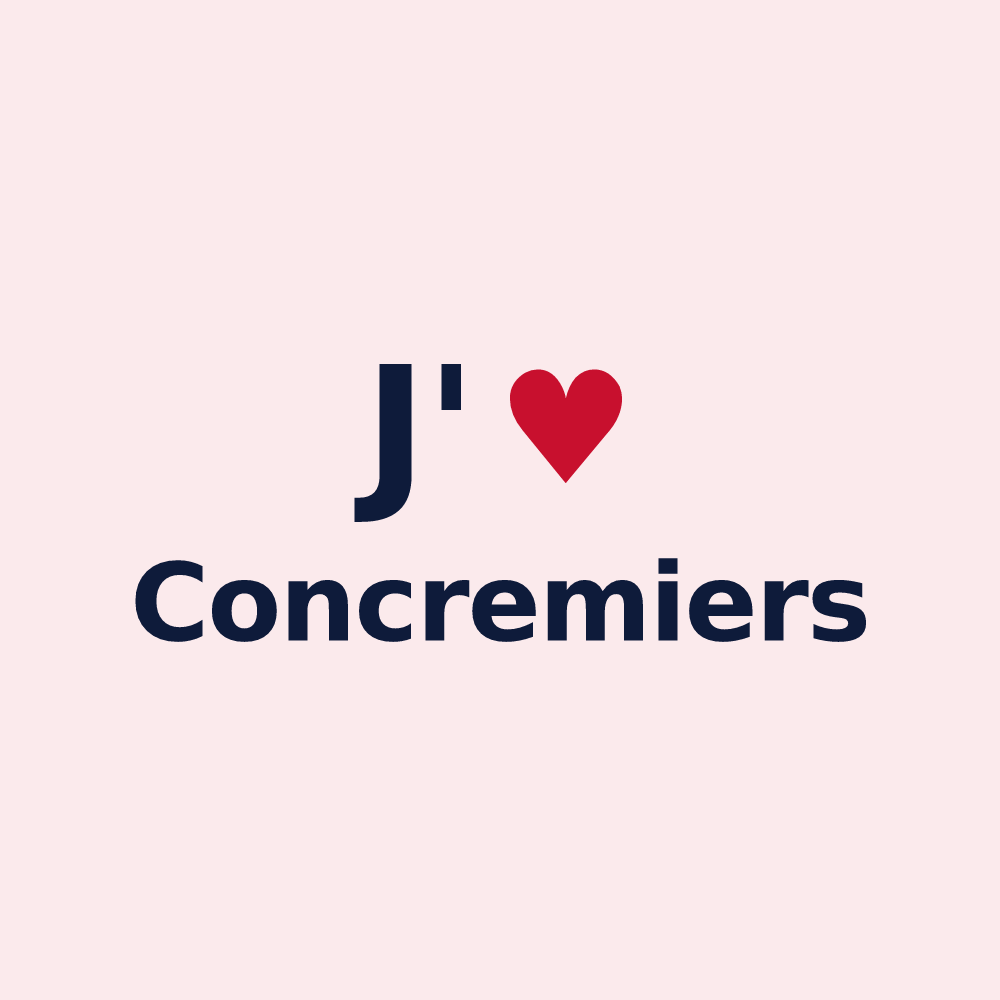 Magnet personnalisé Concremiers — design J'aime Concremiers