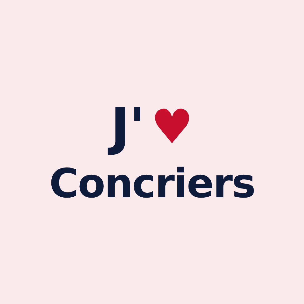 Magnet personnalisé Concriers — design J'aime Concriers