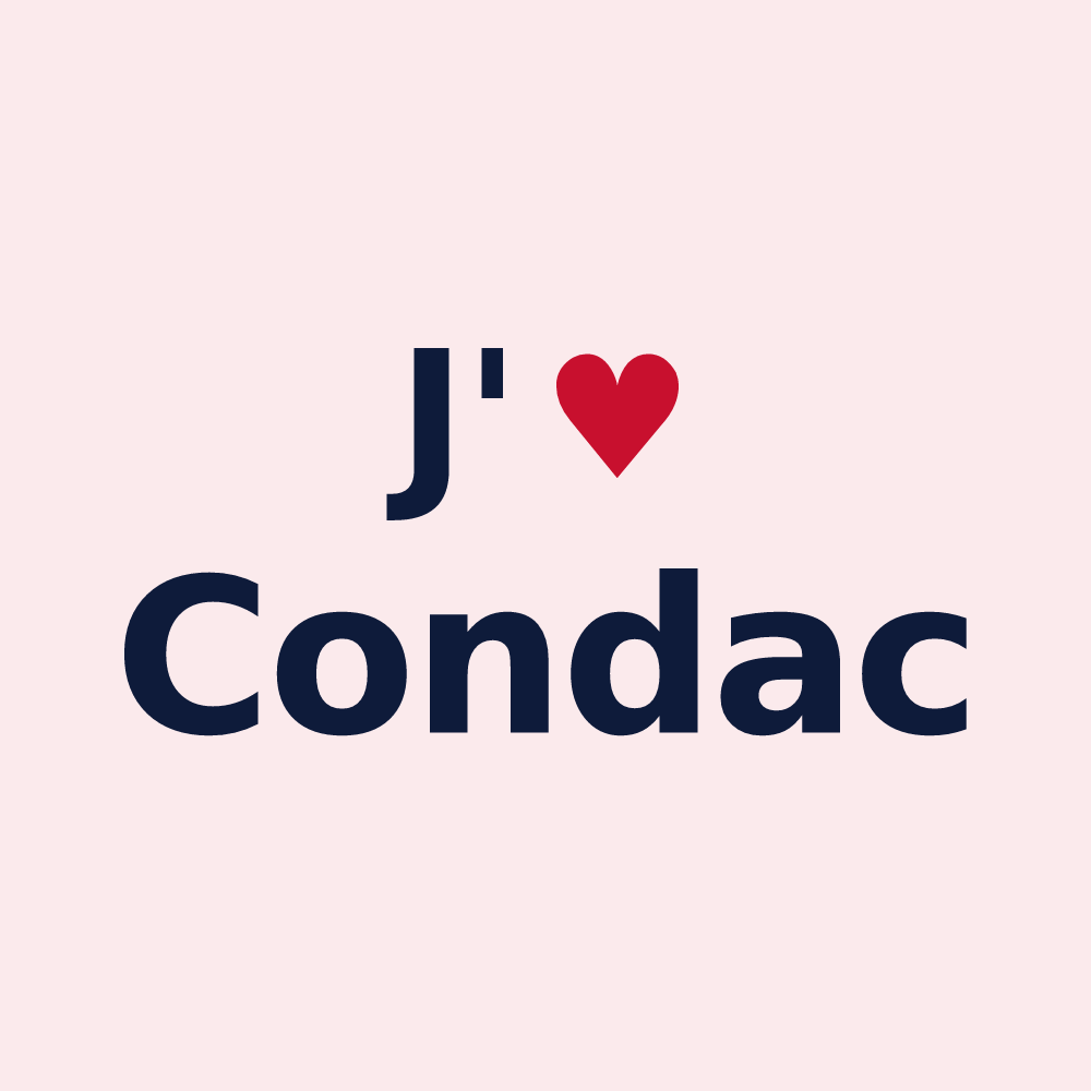 Magnet personnalisé Condac — design J'aime Condac