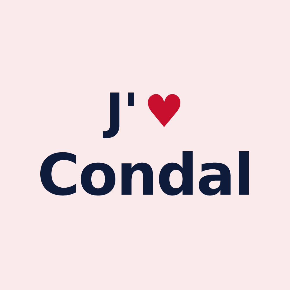 Magnet personnalisé Condal — design J'aime Condal