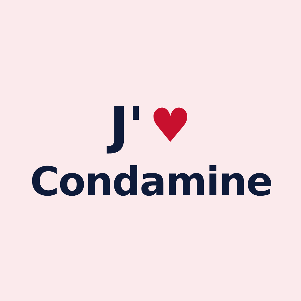 Magnet personnalisé Condamine — design J'aime Condamine