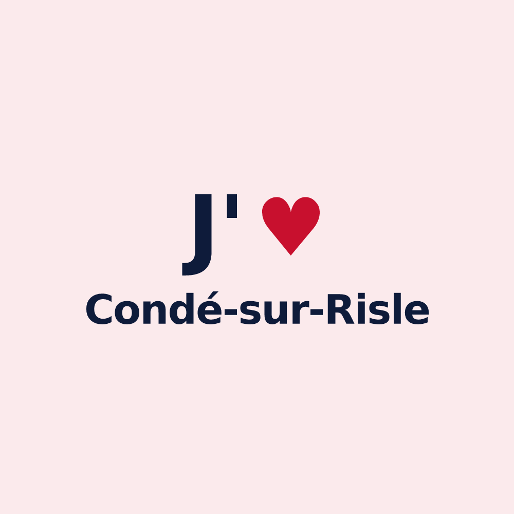 Magnet personnalisé Condé-sur-Risle — design J'aime Condé-sur-Risle