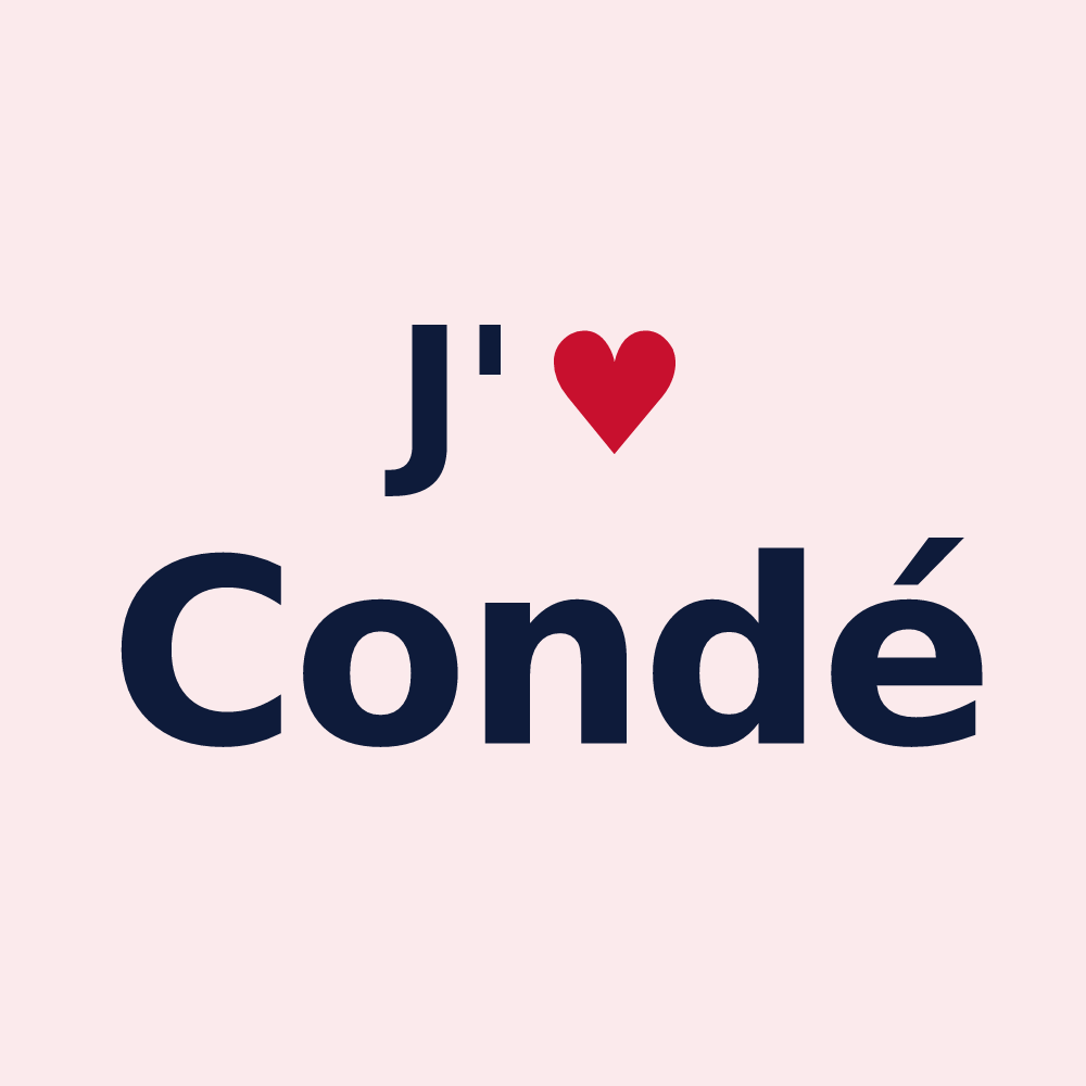 Magnet personnalisé Condé — design J'aime Condé