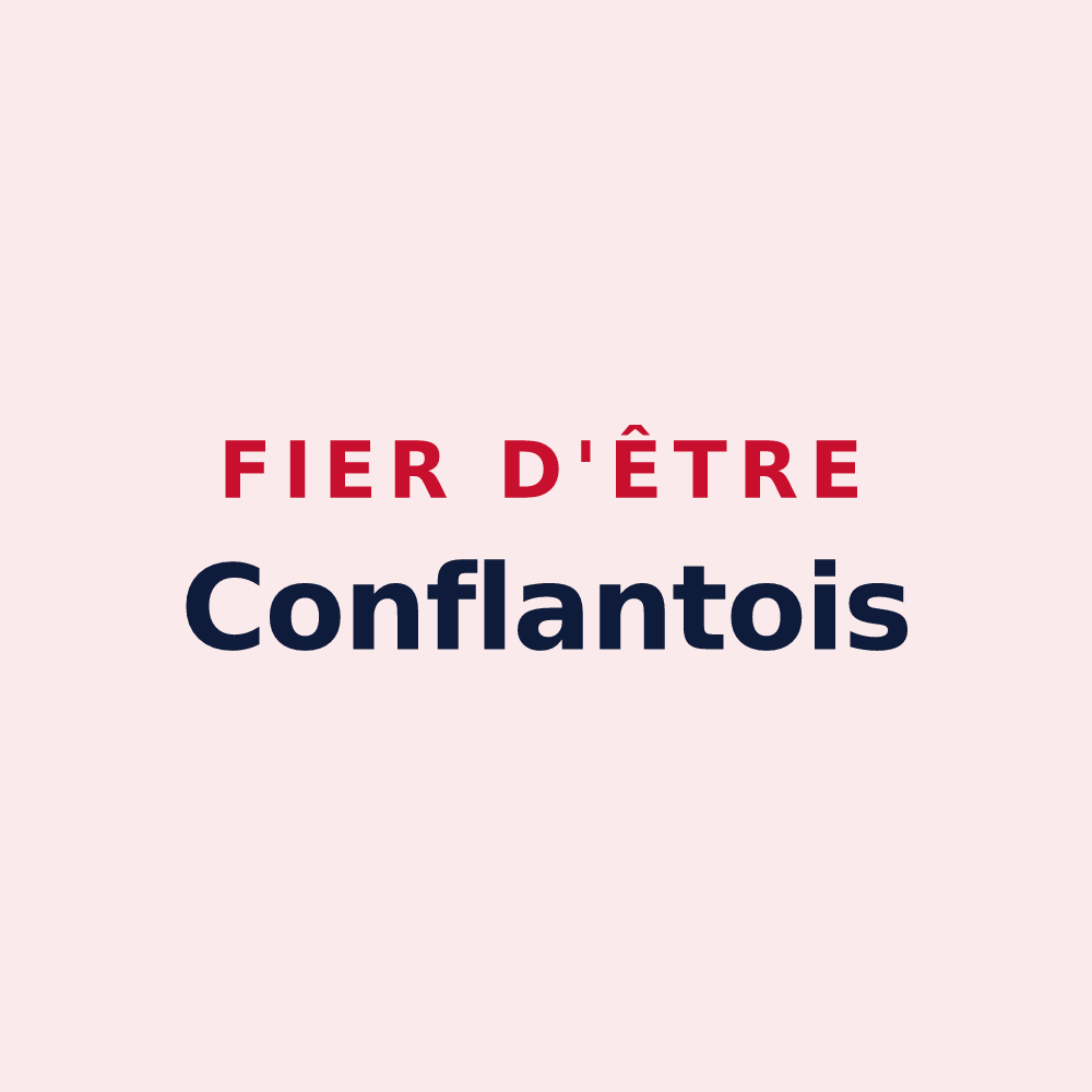 Magnet « Fier d'être Conflantois » — design pour Conflans-sur-Seine
