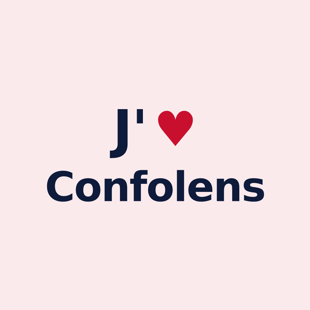 Magnet personnalisé Confolens — design J'aime Confolens