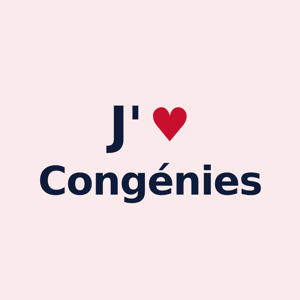 Magnet personnalisé Congénies — design J'aime Congénies