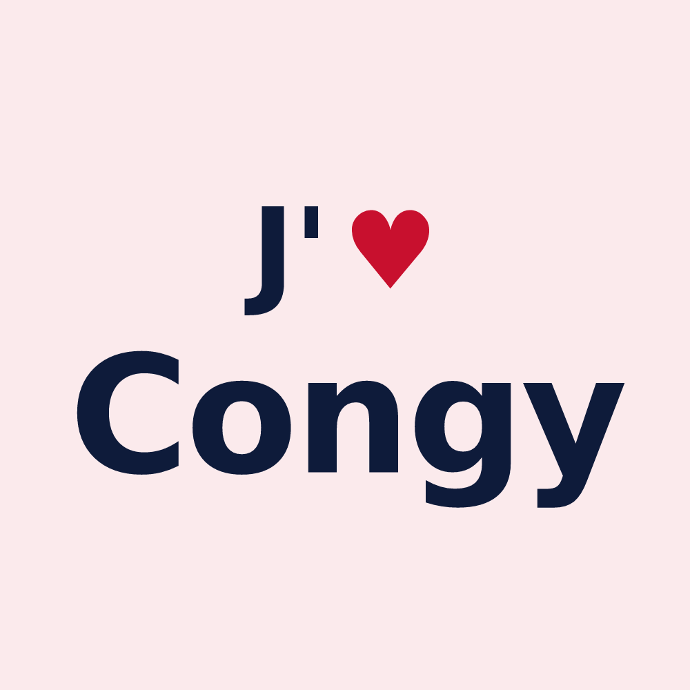 Magnet personnalisé Congy — design J'aime Congy