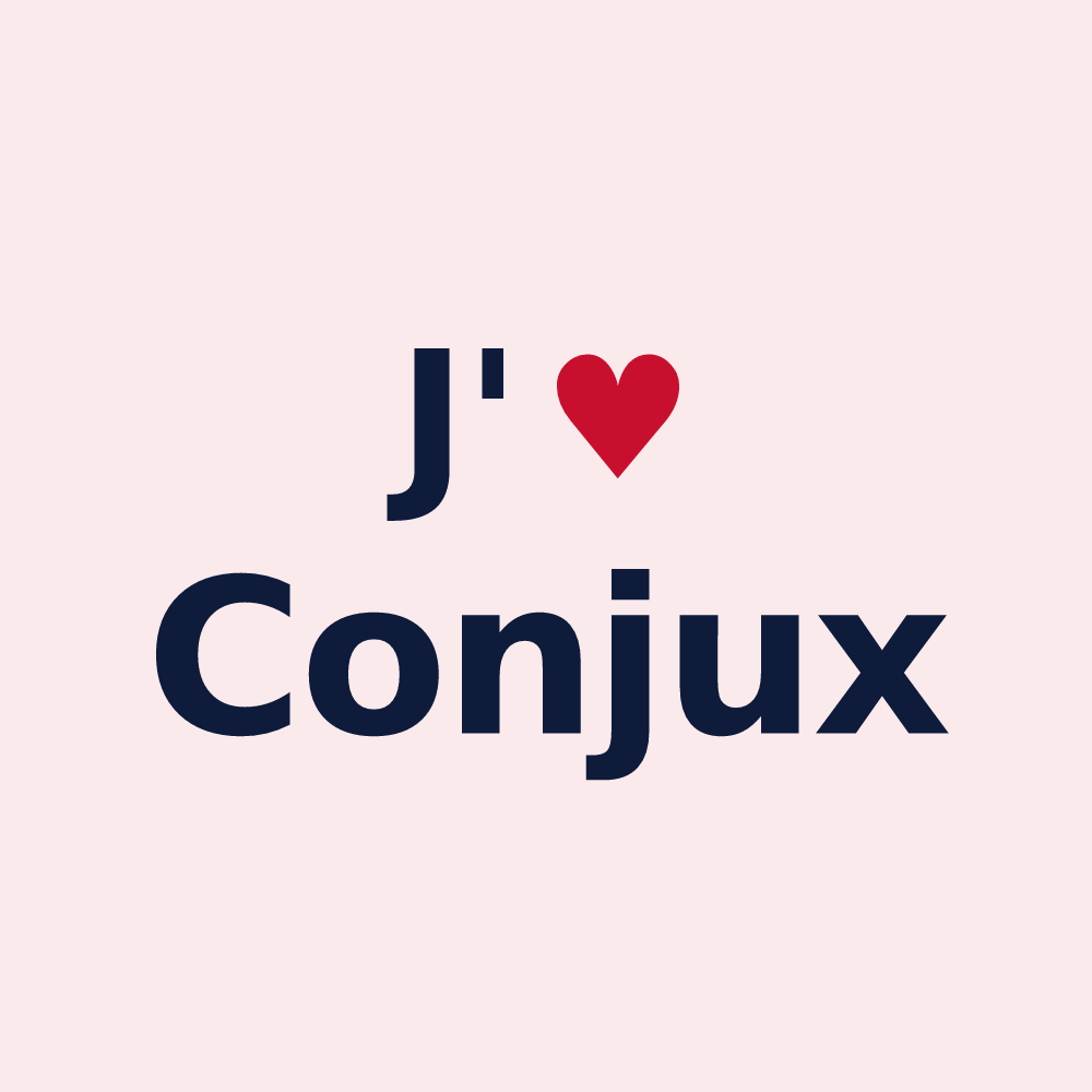 Magnet personnalisé Conjux — design J'aime Conjux