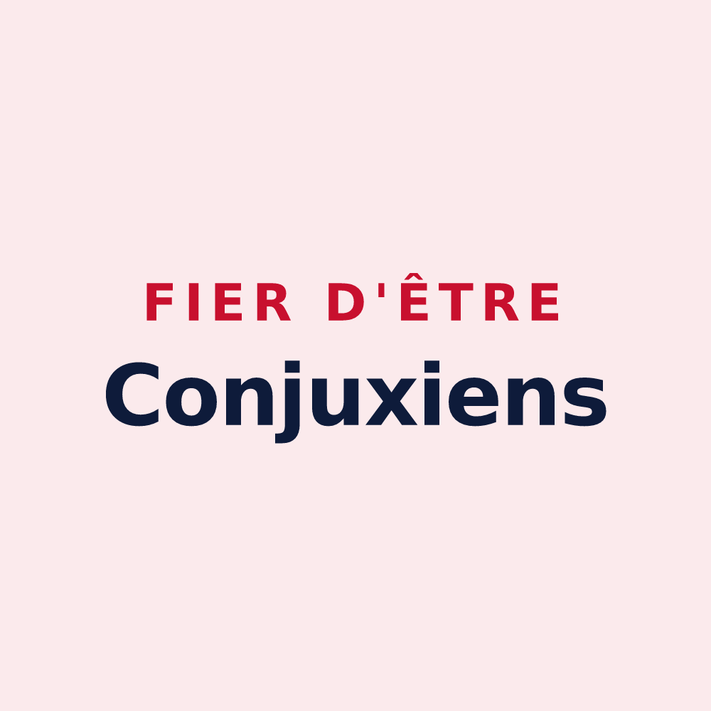 Magnet « Fier d'être Conjuxiens » — design pour Conjux