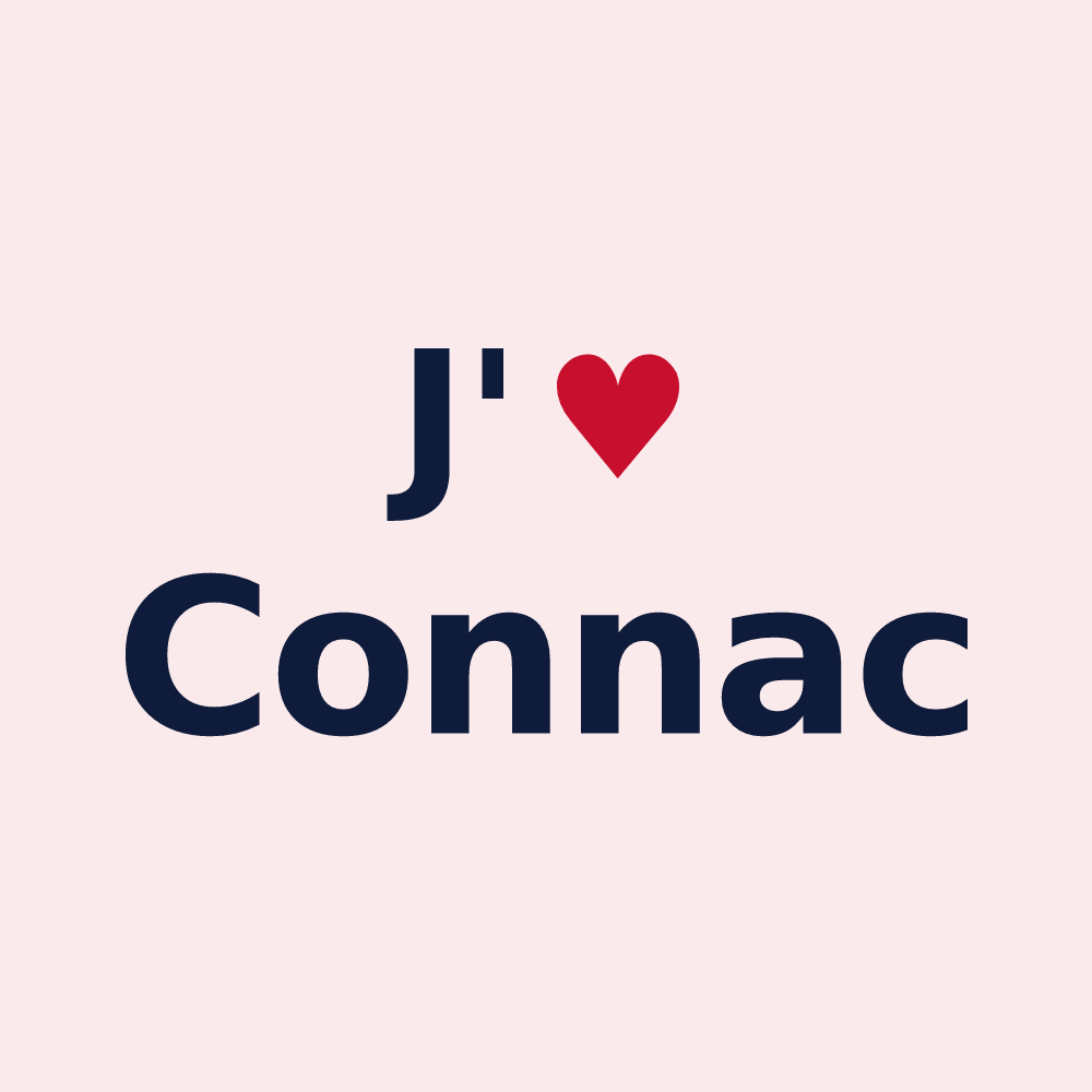 Magnet personnalisé Connac — design J'aime Connac