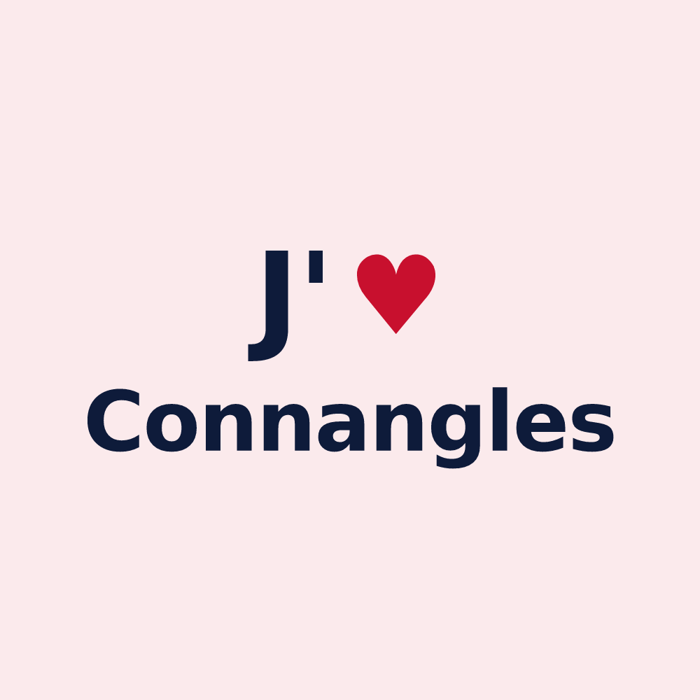 Magnet personnalisé Connangles — design J'aime Connangles