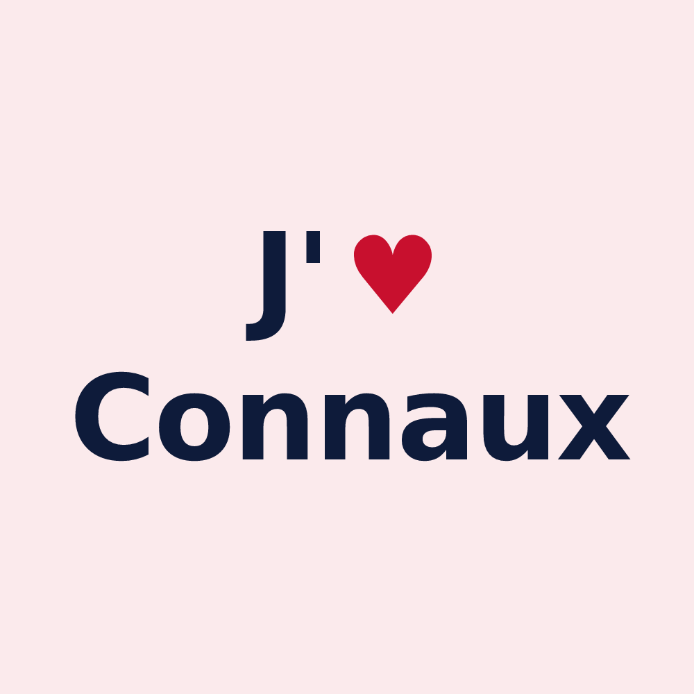 Magnet personnalisé Connaux — design J'aime Connaux