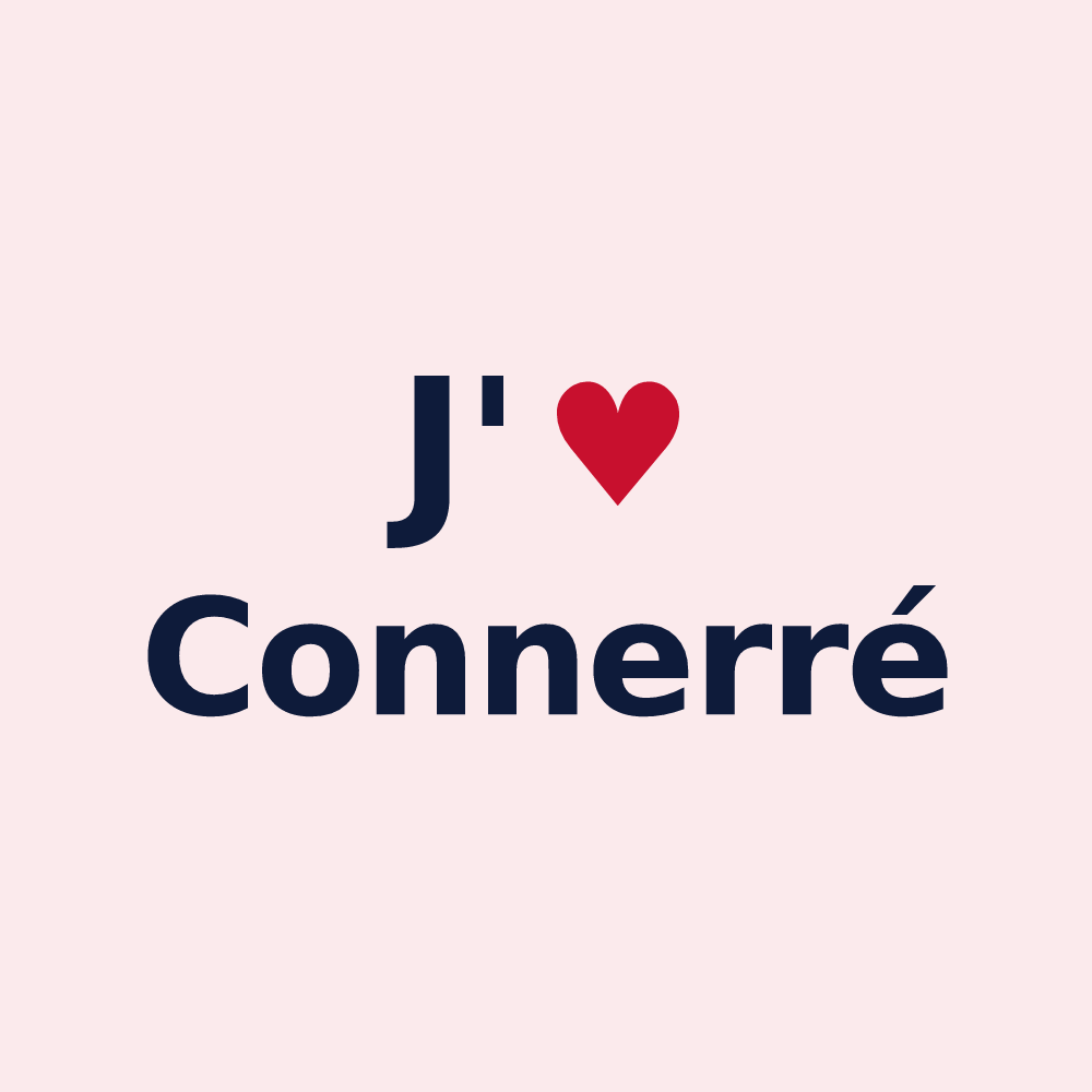 Magnet personnalisé Connerré — design J'aime Connerré