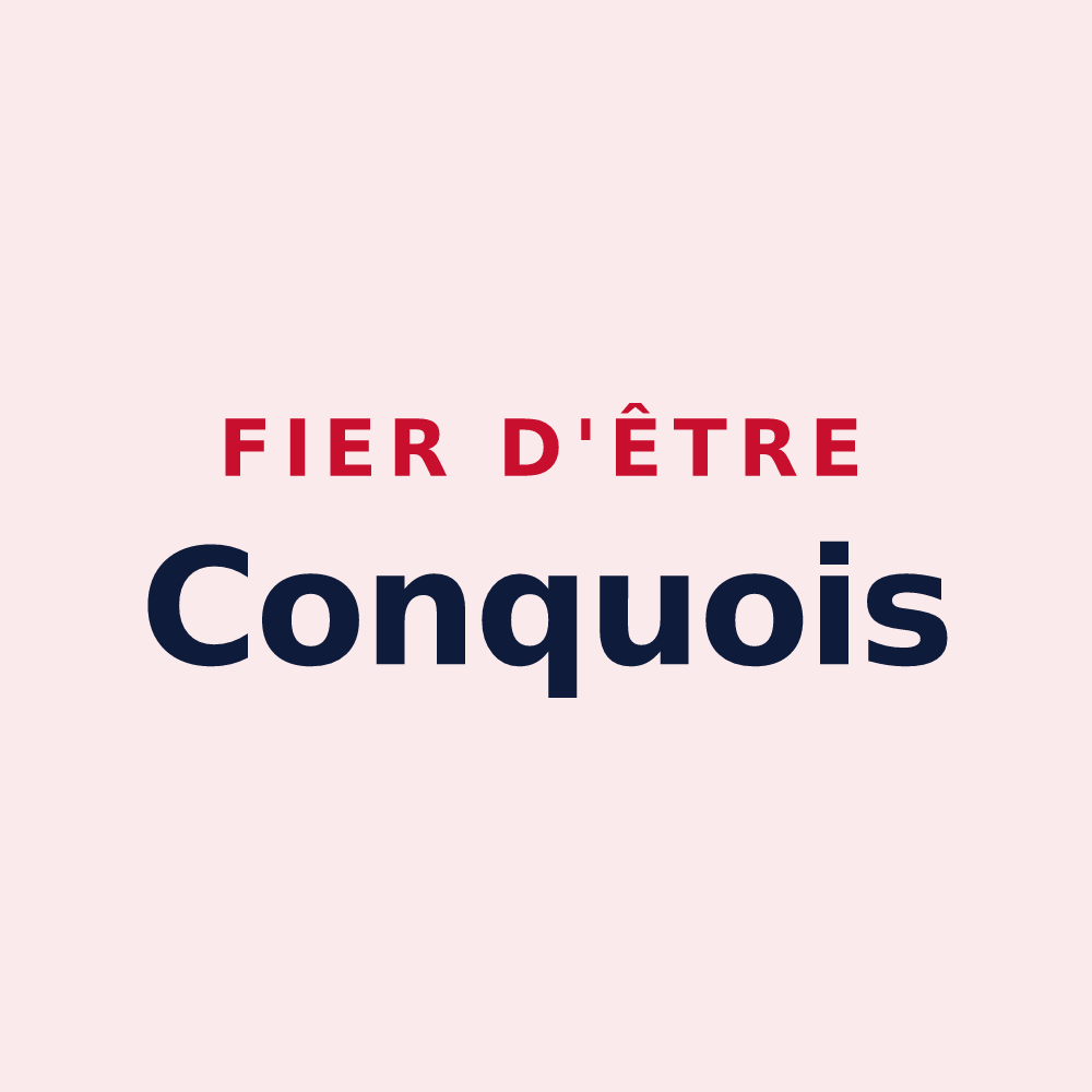 Magnet « Fier d'être Conquois » — design pour Conques-sur-Orbiel