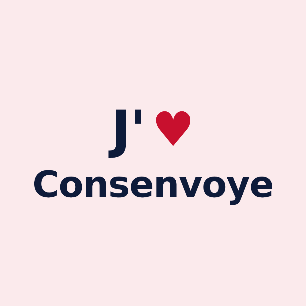 Magnet personnalisé Consenvoye — design « J'aime Consenvoye » imprimé sur le magnet