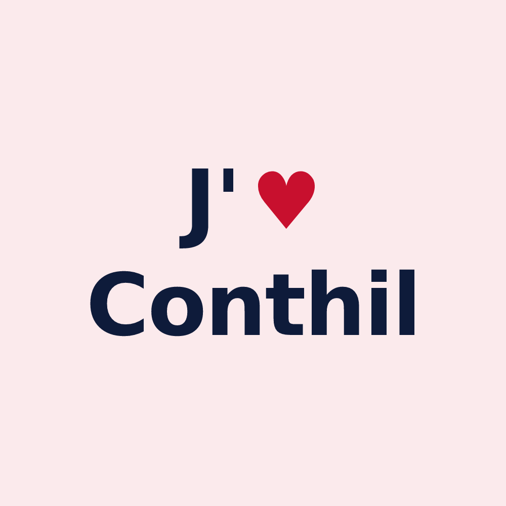 Magnet personnalisé Conthil — design J'aime Conthil