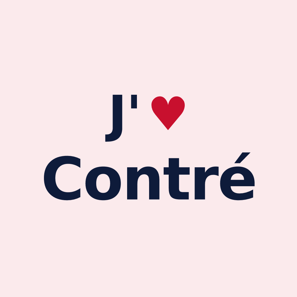 Magnet personnalisé Contré — design J'aime Contré