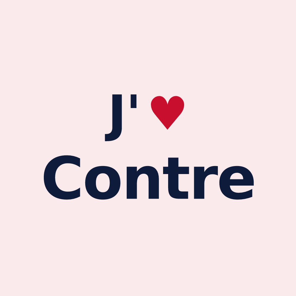Magnet personnalisé Contre — design J'aime Contre