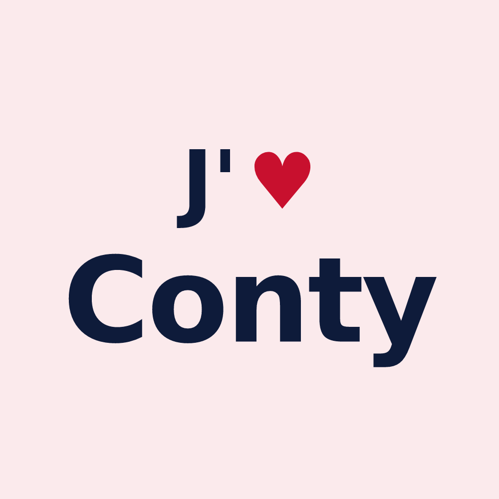 Magnet personnalisé Conty — design J'aime Conty