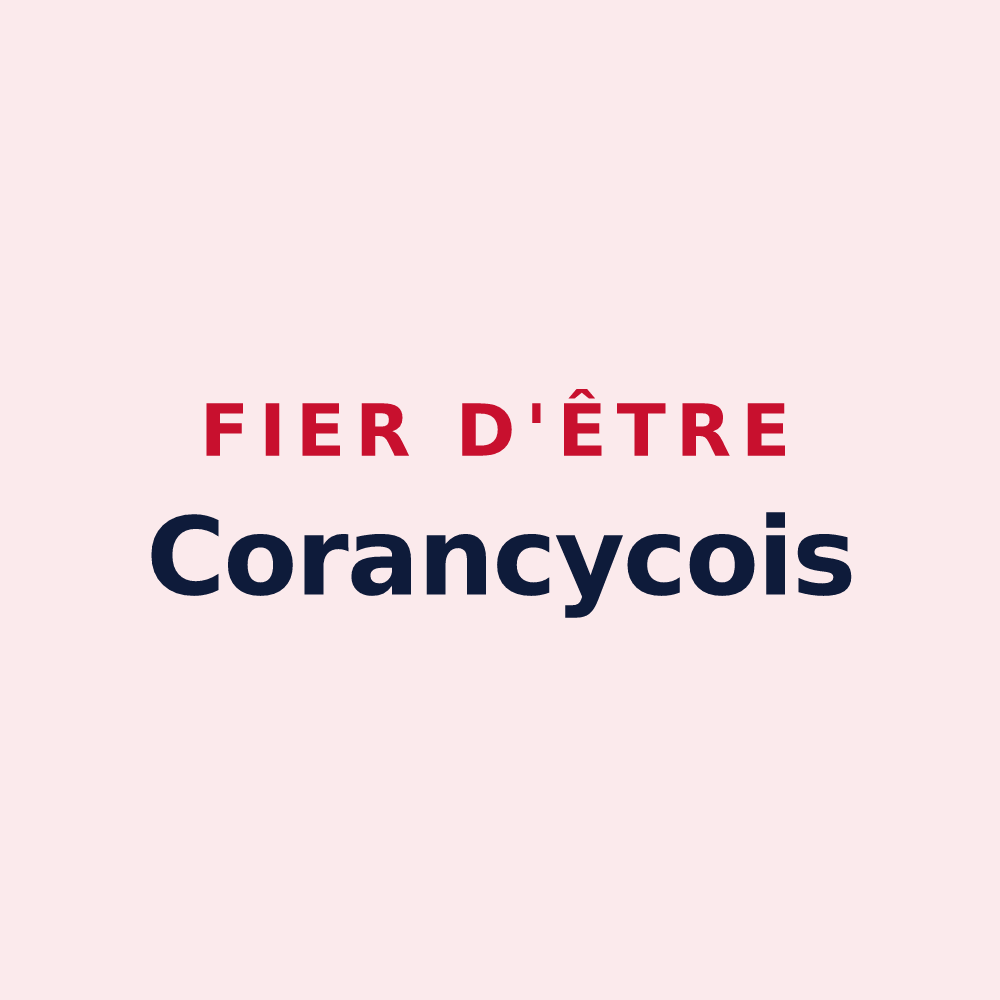 Magnet « Fier d'être Corancycois » — design pour Corancy
