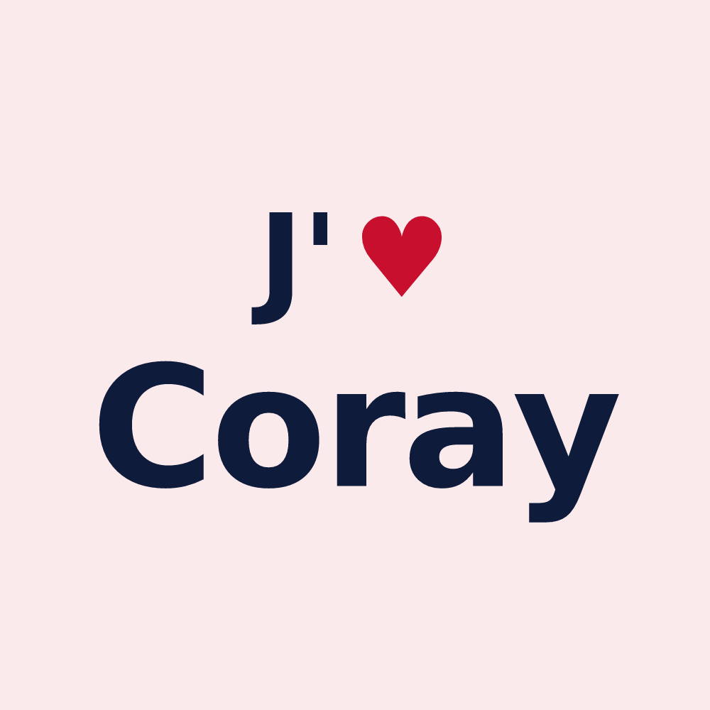 Magnet personnalisé Coray — design J'aime Coray