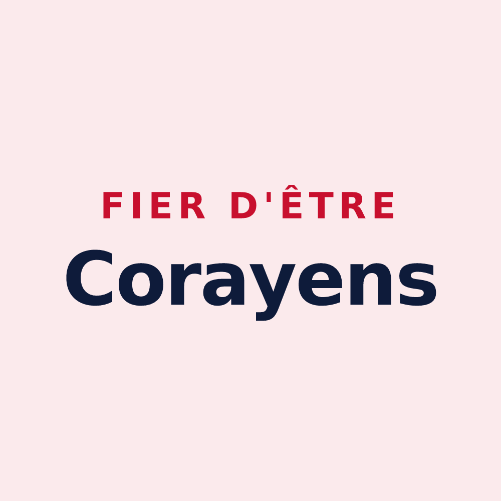 Magnet « Fier d'être Corayens » — design pour Coray