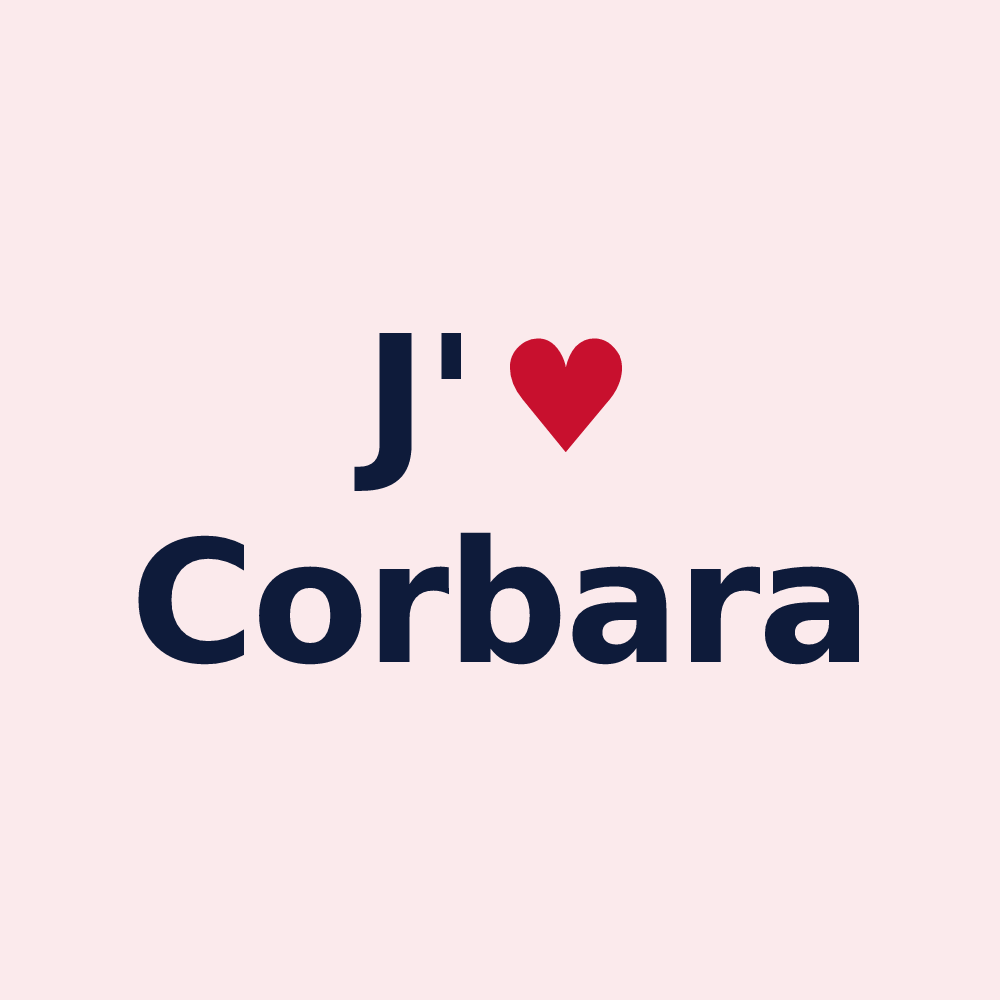 Magnet personnalisé Corbara — design J'aime Corbara