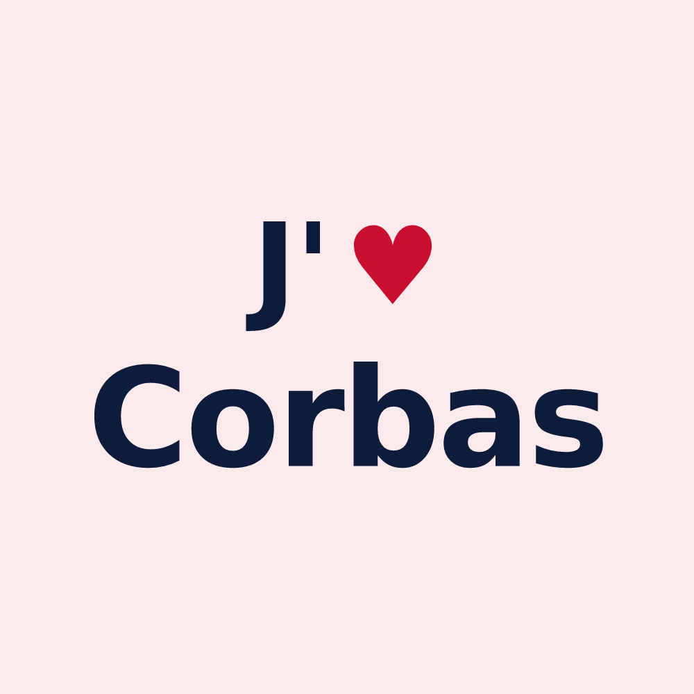 Magnet personnalisé Corbas — design J'aime Corbas